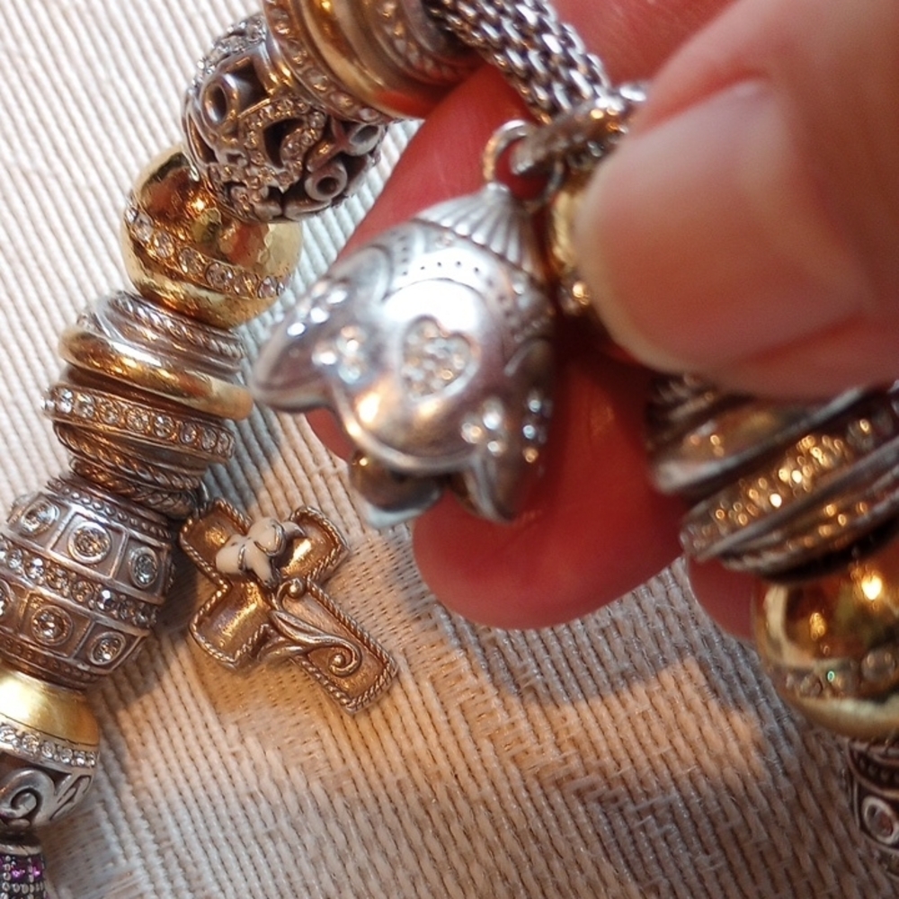 Brighton Silver and Gold Charm Bracelet - Picture 7 of 10